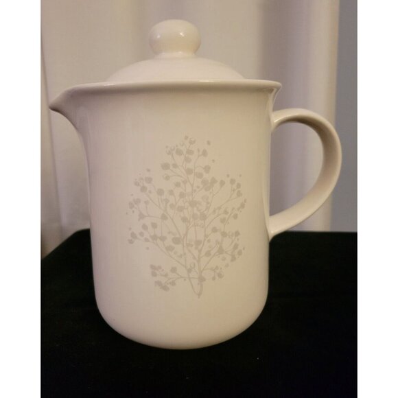 Pfaltzgraff White Nuance Collection 7" tall Coffee Pot 48 oz. Discontinued Piece - Picture 1 of 6